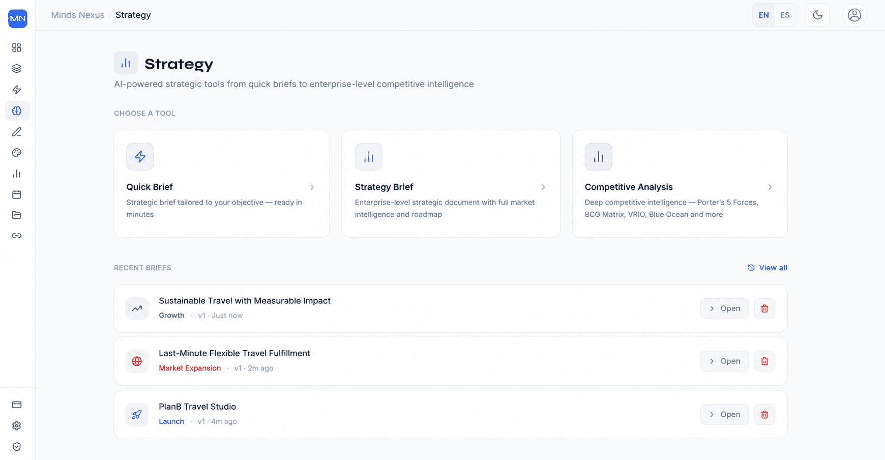 app.mindsnexusai.com Strategy — Strategy built on evidence, not guesswork.
